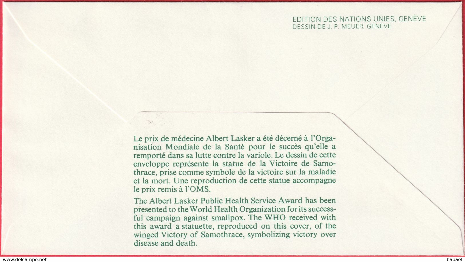 FDC - Enveloppe - Nations Unies - (New-York) (1-3-78) - Global Eradication Of Smallpox (Recto-Verso) - Brieven En Documenten