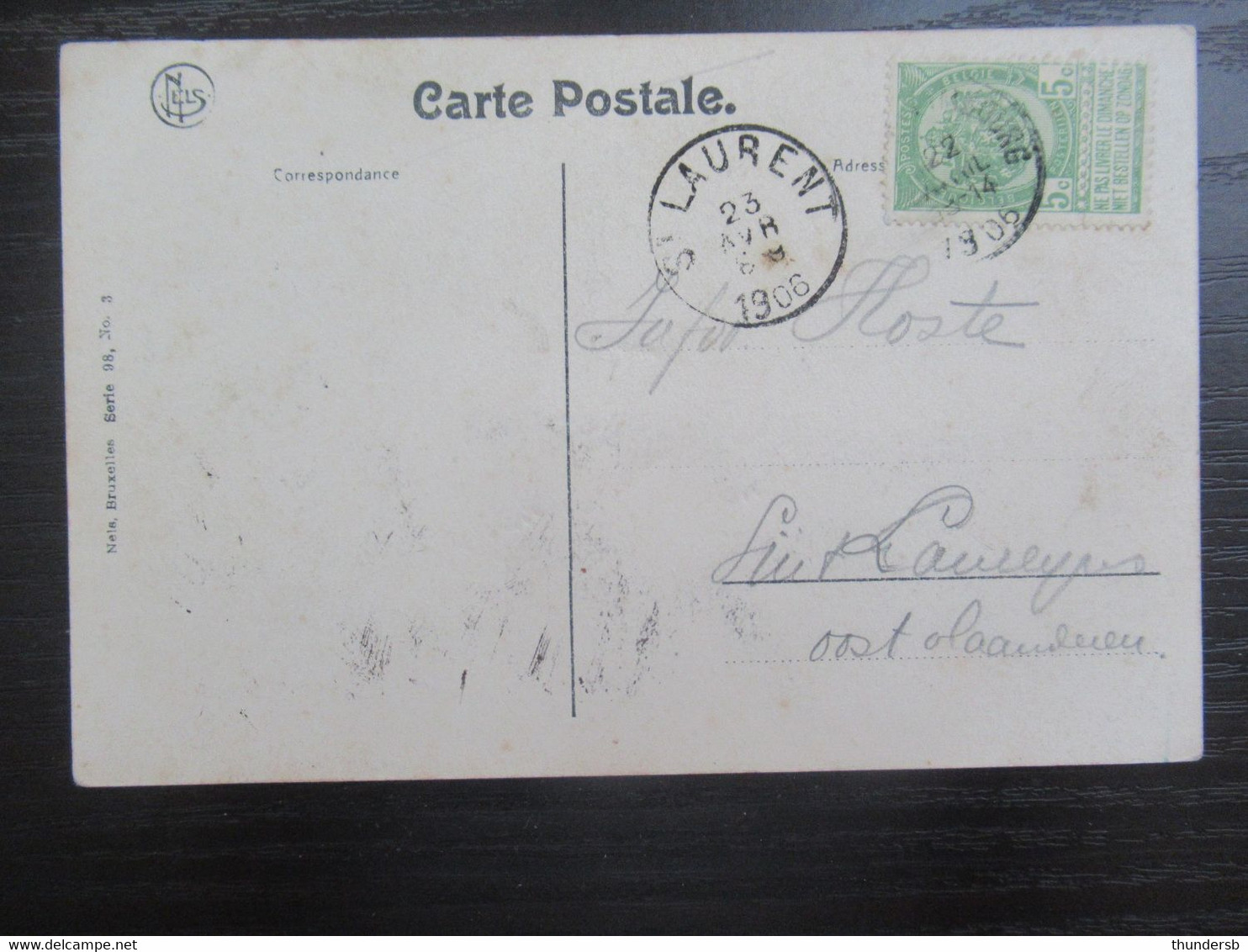 2 Stukken Met Zeldzame Afstempeling St-Laurent (Sint-Laureins, Oost-Vlaanderen) - Postcards 1871-1909