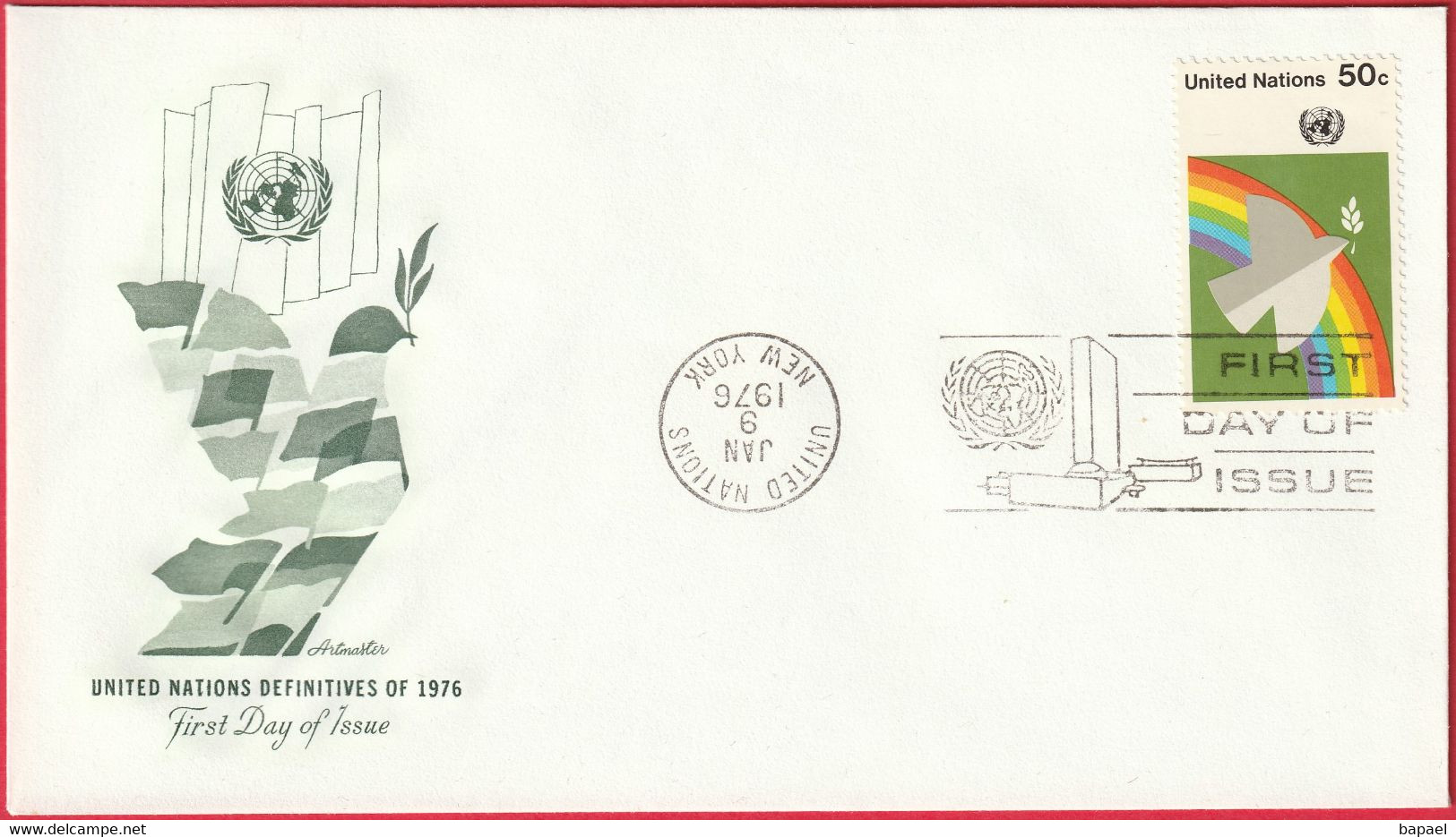 FDC - Enveloppe - Nations Unies - (New-York) (9-1-76) - To Unite Our Strength (3) - Brieven En Documenten