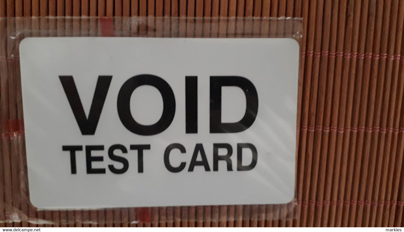 TEST CARD VOID NEW WITH BLISTER  Rare - Herkunft Unbekannt