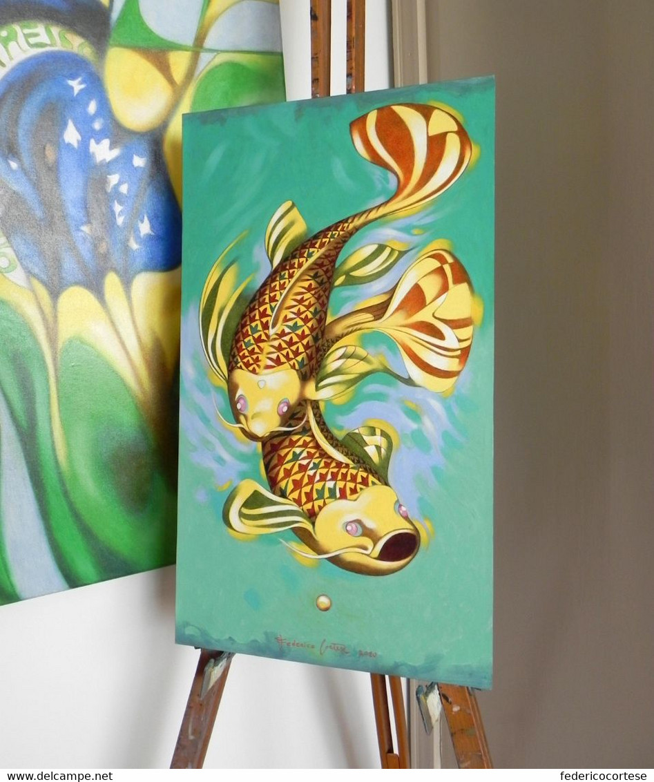 Pesci / Fish. Dipinto ad olio / oil painting