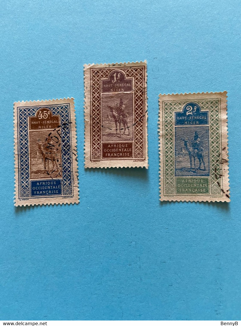 France Ex Colonies Haut Sénégal Et Niger AOF - 1914  - Touaregs - Targui - N°29 45c ; N°32 1F ; N°33 2F - Used - Used Stamps