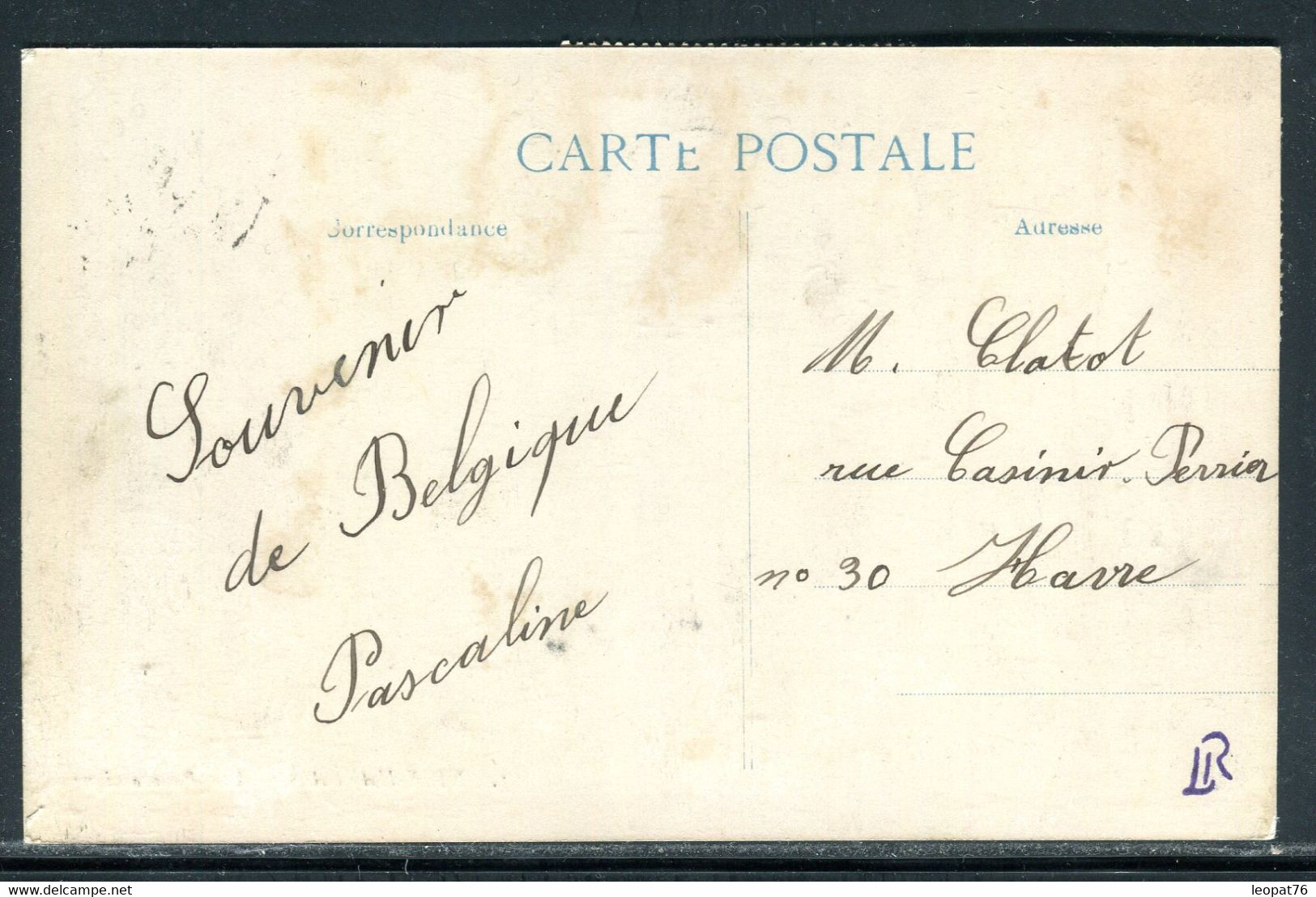 Oblitération Le Havre Spécial Sur Carte Postale En 1915 Pour Le Havre - O 115 - Autres & Non Classés