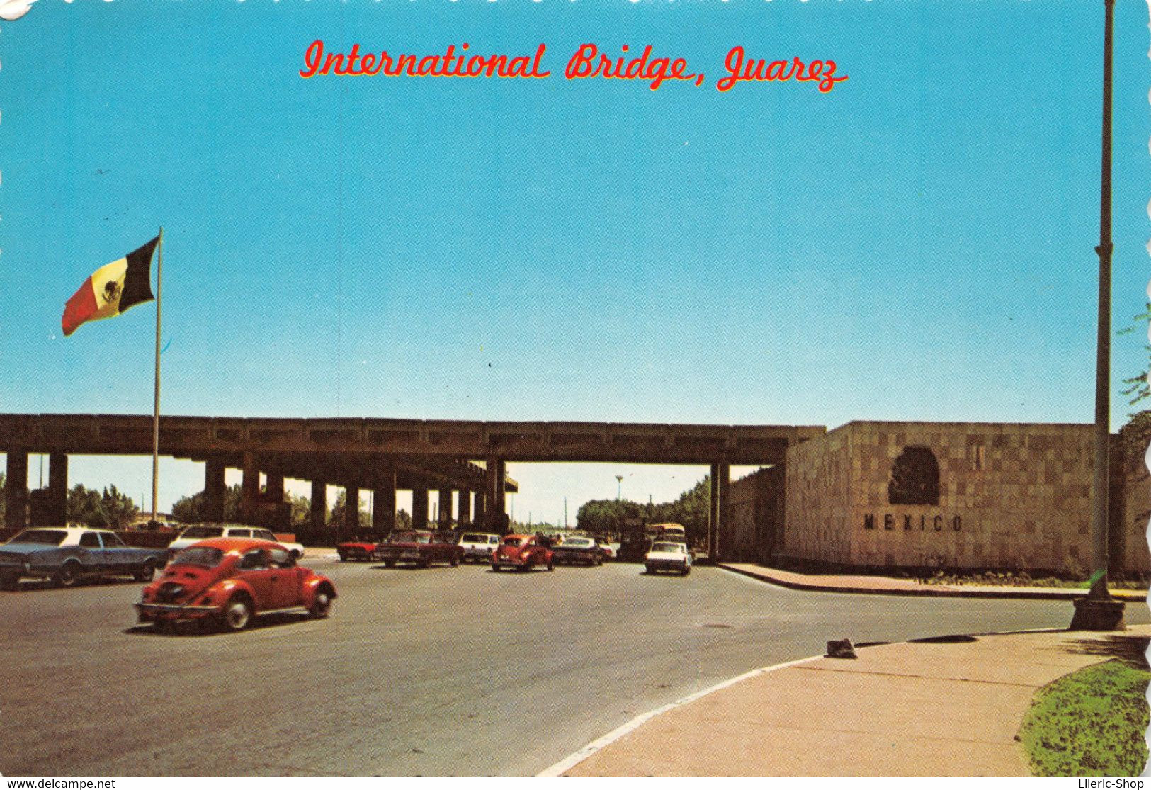 MEXIQUE - INTERNATIONAL BRIDGE JUAREZ EL PASO - VW COX, US-Cars 70's  Cpsm ± 1960 - ♥♥♥ - Messico