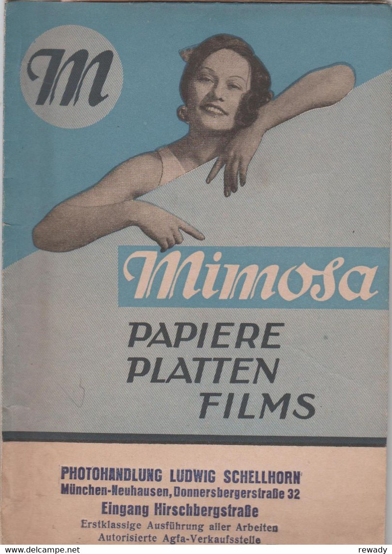 Mimosa - Papiere Platten Films (Munchen) - Photo Paper Envelope / Umschlag Aus Fotopapier / Advertising Publicité - Matériel & Accessoires