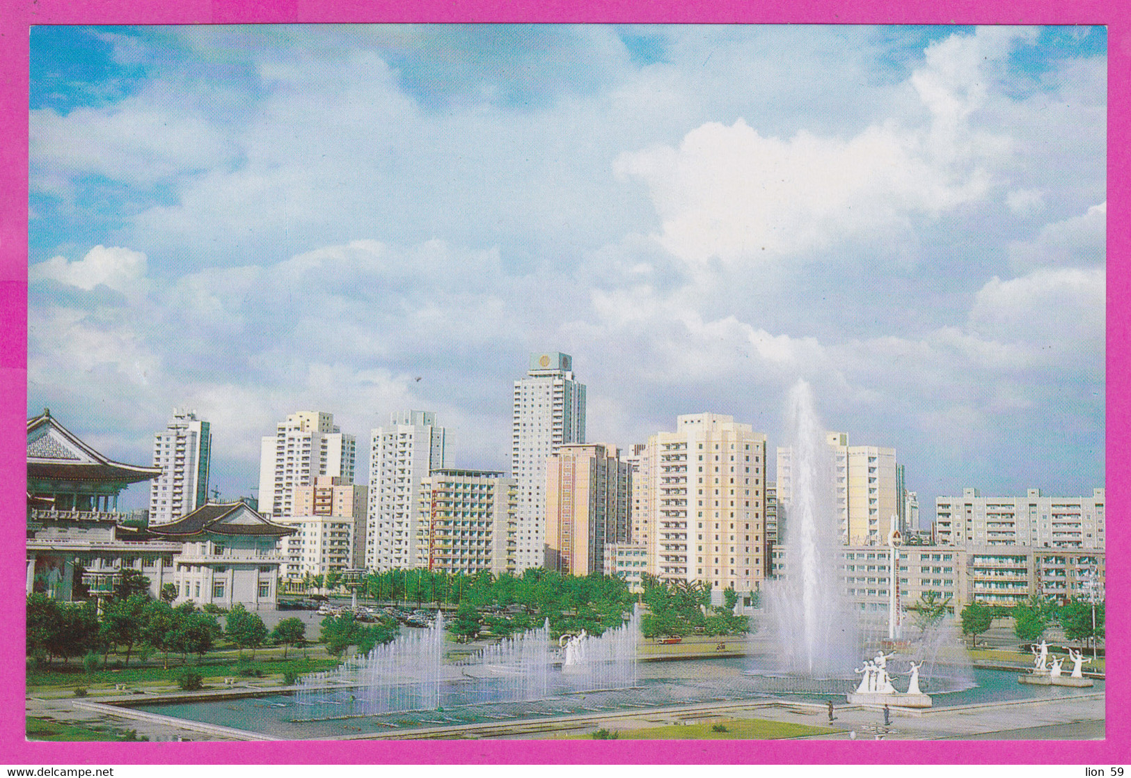 281328 / North Korea - Pyongyang - Building Architecture Historical Landmark Fountain Statue PC Nordkorea Coree Du Nord - Corée Du Nord