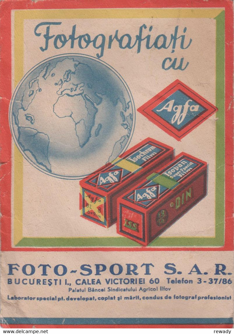 Fotografiati Cu AGFA - Photo Paper Envelope - Foto Sport SAR Bucuresti - Advertising Publicité - Matériel & Accessoires