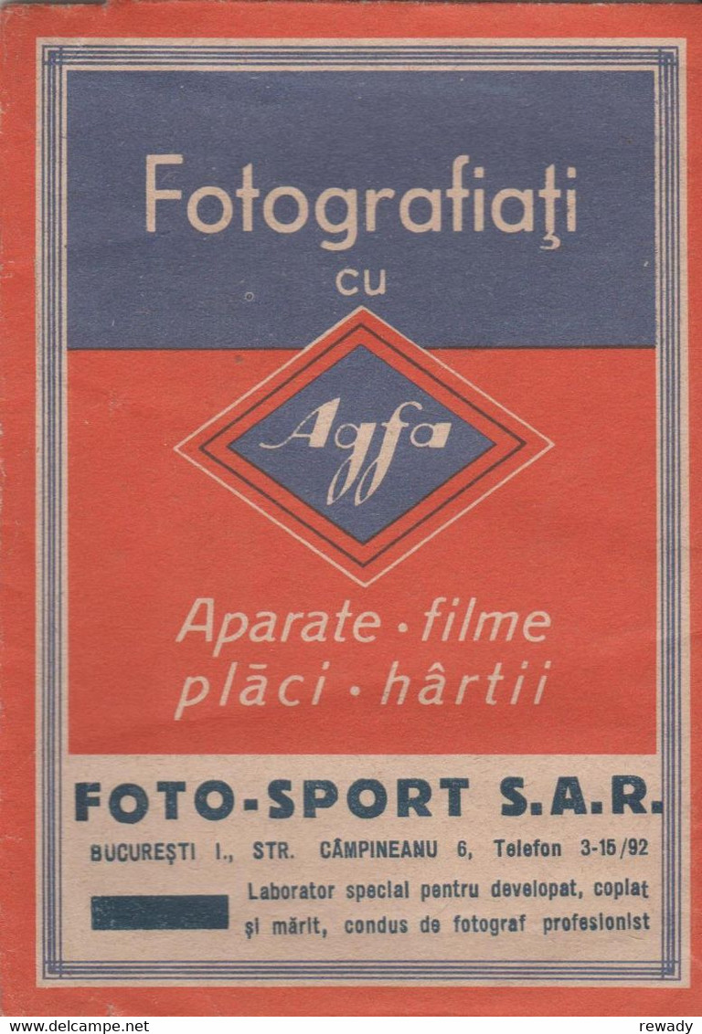 Fotografiati Cu AGFA - Photo Paper Envelope - Foto Sport SAR Bucuresti - Advertising Publicité - Matériel & Accessoires