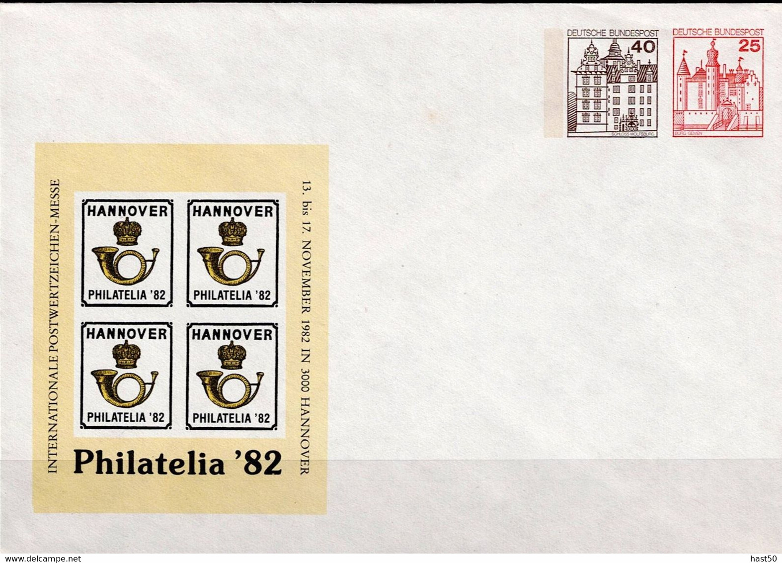 BRD FGR RFA - Privatumschlag Philatelia '82 (MiNr: PU 152 D1/0011a) 1982 - Siehe Scan - Private Covers - Mint