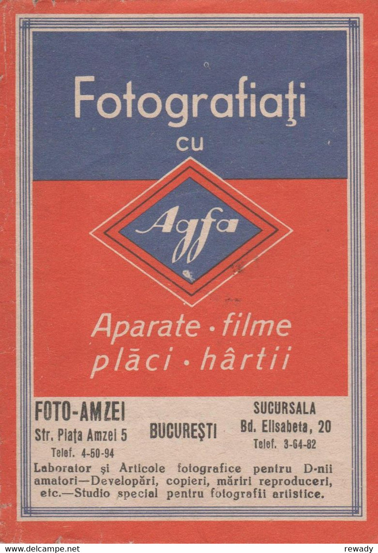 Fotografiati Cu AGFA - Photo Paper Envelope - Foto Amzei Bucuresti - Advertising Publicité - Matériel & Accessoires