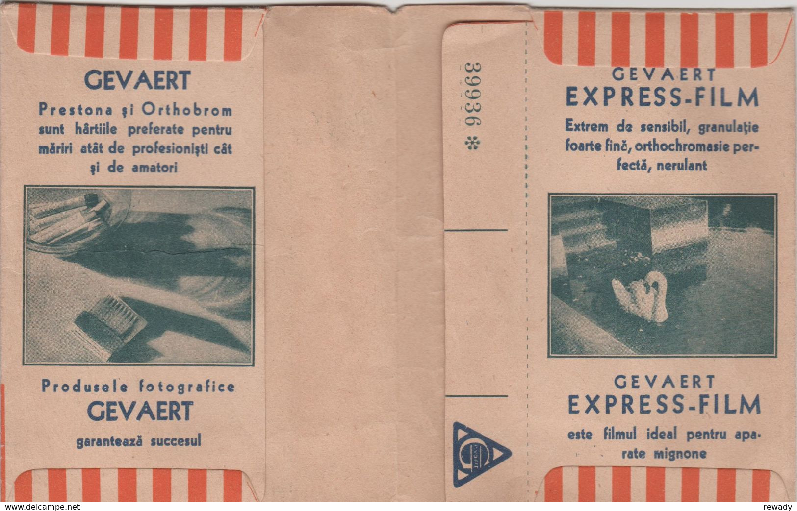 GEVAERT - Express-Film - Uni Foto Weiss Bucuresti - Photo Paper Envelope - Advertising Publicité - Matériel & Accessoires