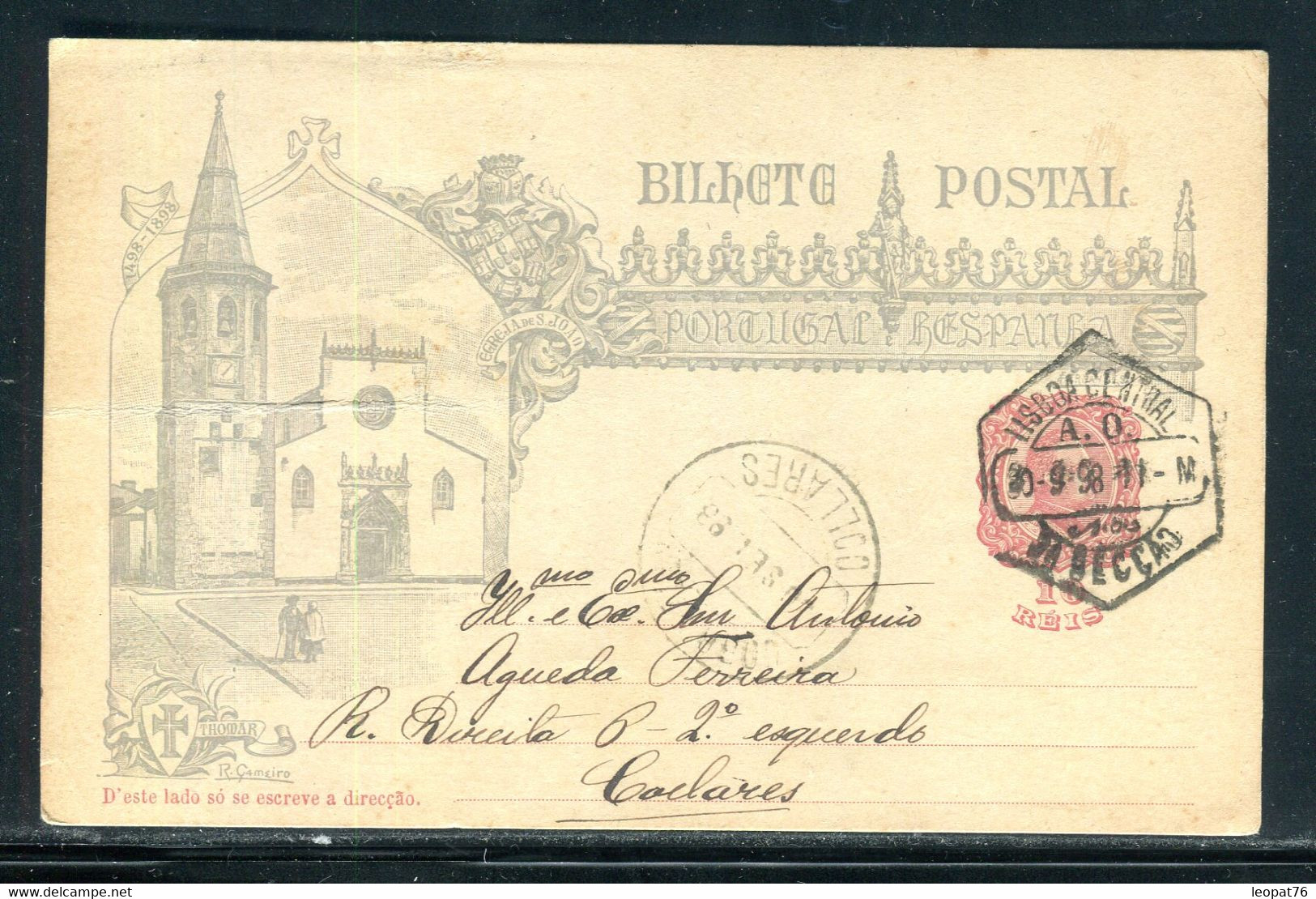 Portugal - Entier Postal De Lisbonne Pour Collares En 1898 - O 156 - Postwaardestukken