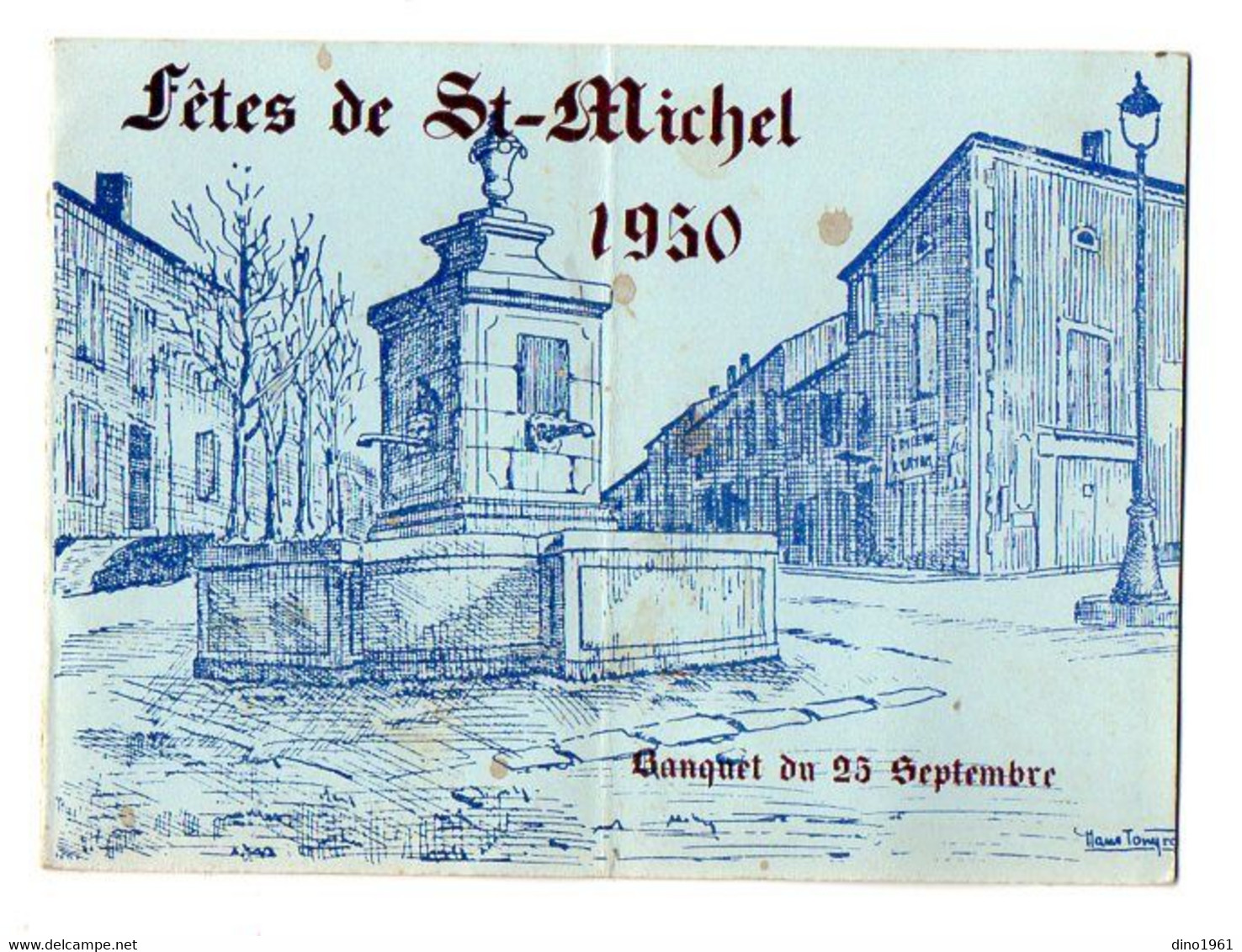 VP20.600 - 1950 - Menu - Fêtes De SAINT - MICHEL - Menu