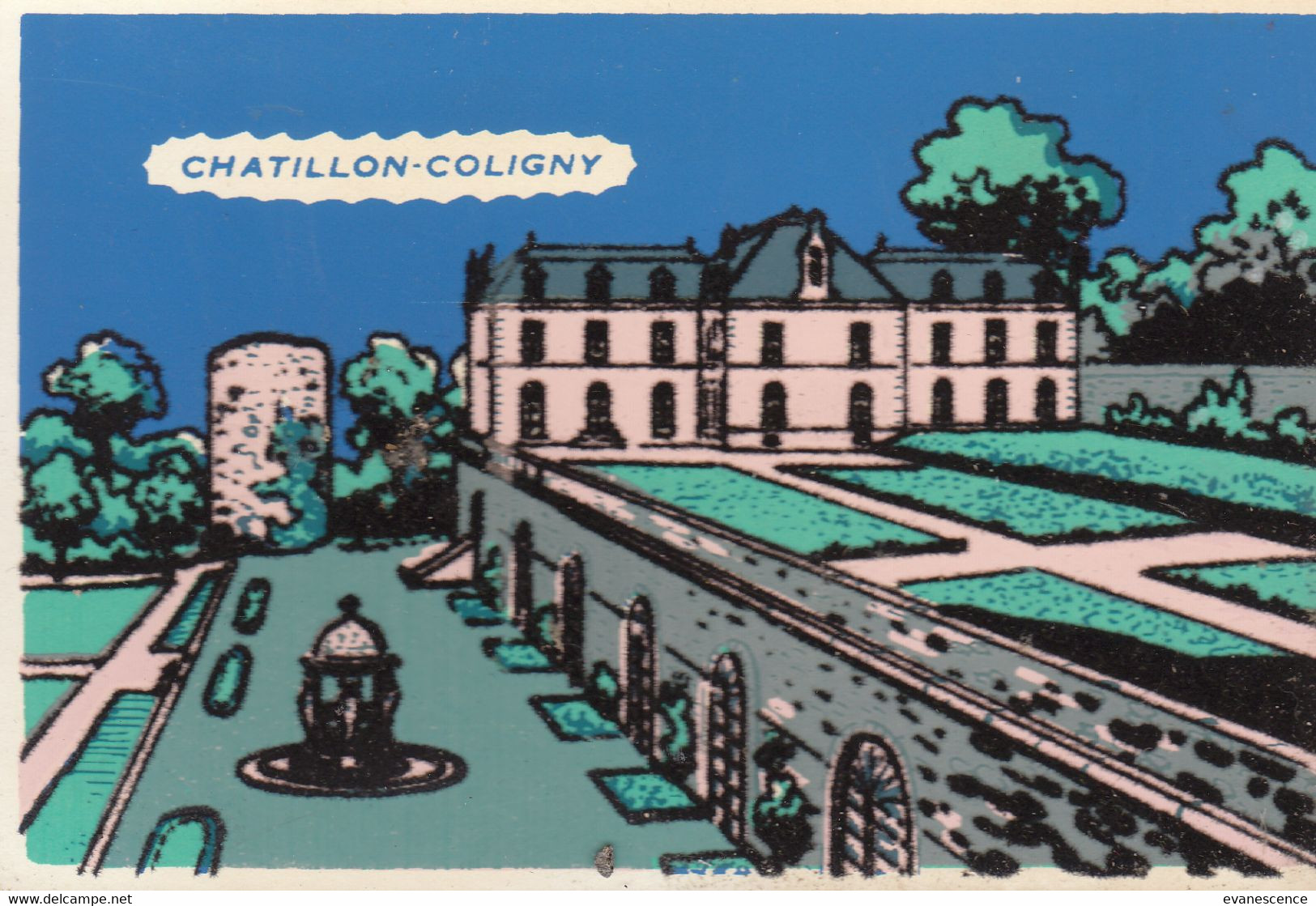 Chatillon Coligny  , Carte Velours , Couleurs Plus Vives Que Scan    ///   Ref. Oct. 22 // BO. SM. N° 10 - Chatillon Coligny