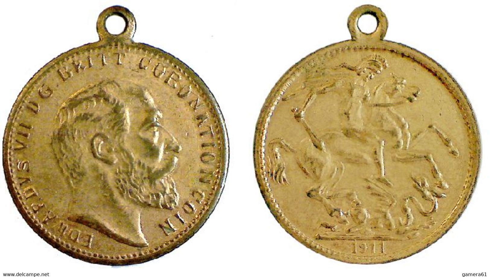 00549 MEDAGLIA COMMEMORATIVA COMMEMORATIVE MEDAL EDWARDS VII DG BRITT CORONATION COIN 1911 - Royal/Of Nobility