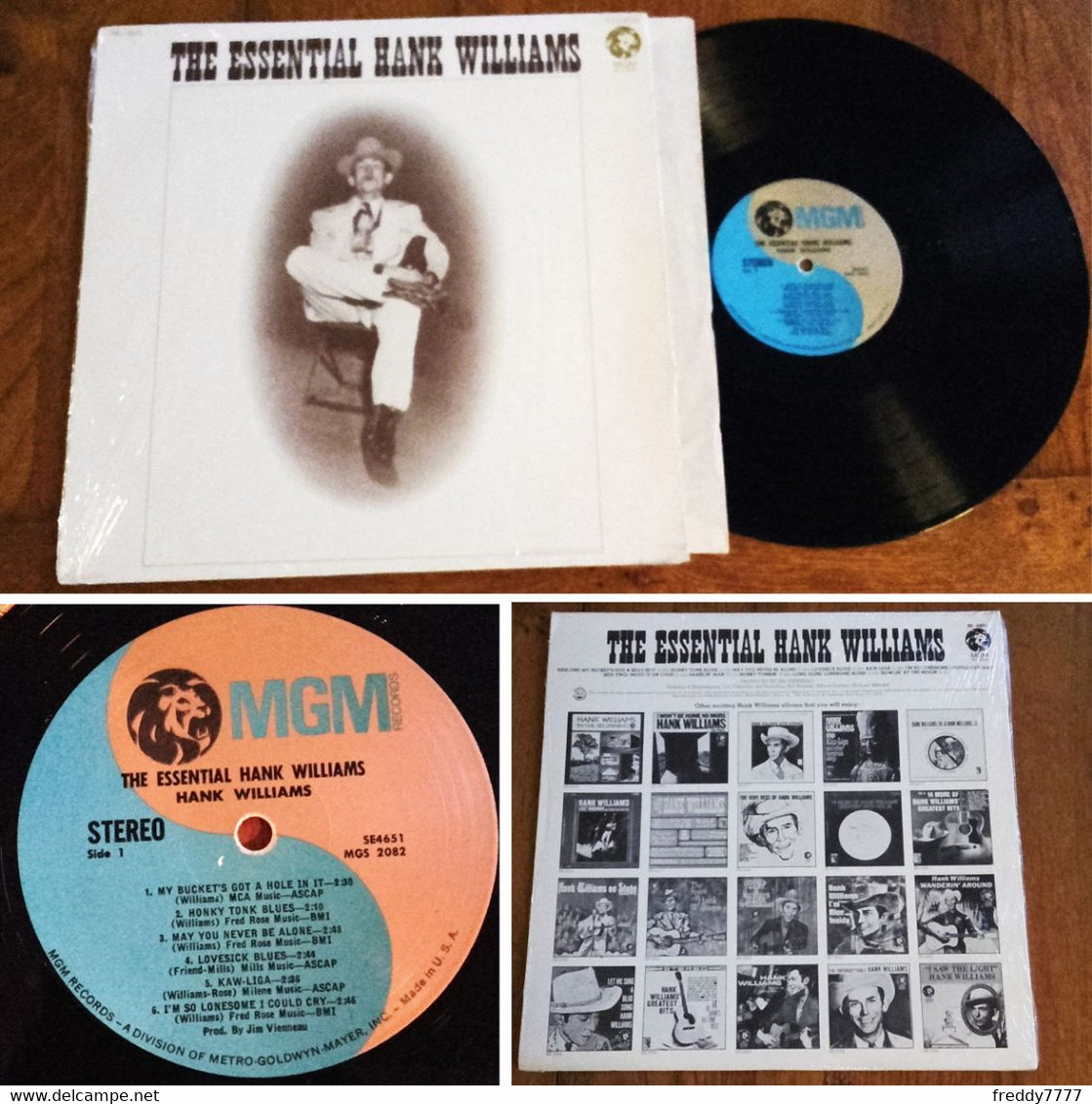 RARE U.S LP 33 RPM (12") THE ESSENTIAL HANK WILLIAMS (1969?) - Country & Folk