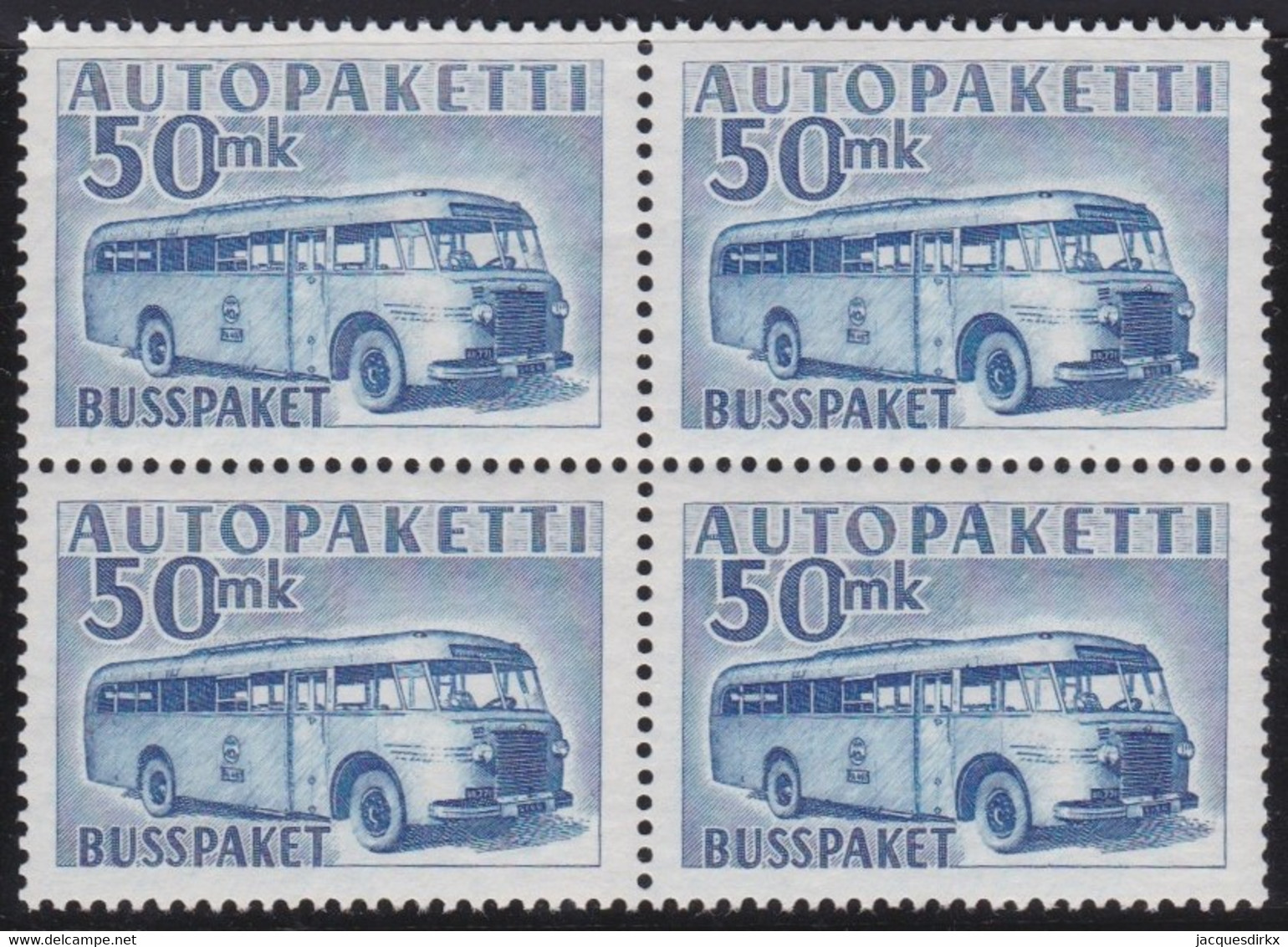 Finland   .   Y&T  .   Bus 8  Bloc Of 4  (2 Scans)      .     **     .     MNH     .   /   .   Postfrisch - Postbuspakete