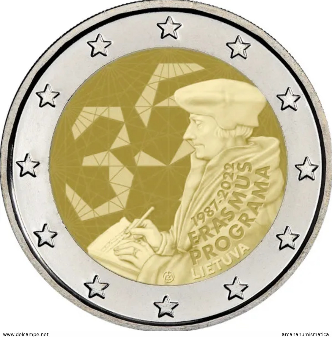 LITUANIA 2 EUROS  2.022 "ERASMUS"    BIMETÁLICA    SC/UNC     T-DL-13.027 - Lituania