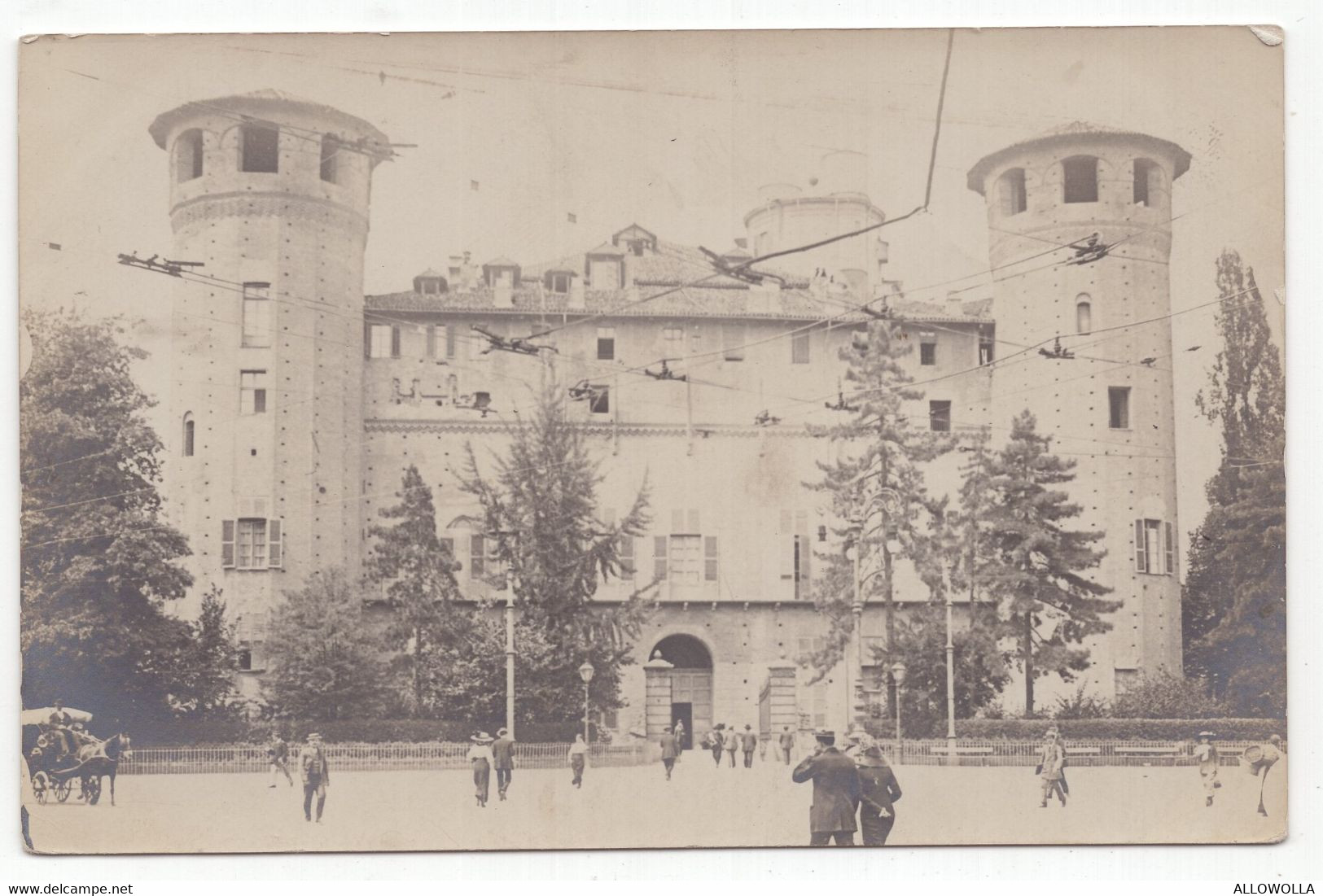 18129 " TORINO-PALAZZO MADAMA CON L'OSSERVATORIO " ANIMATA-VERA FOTO-CART. POST. NON SPED. - Palazzo Madama