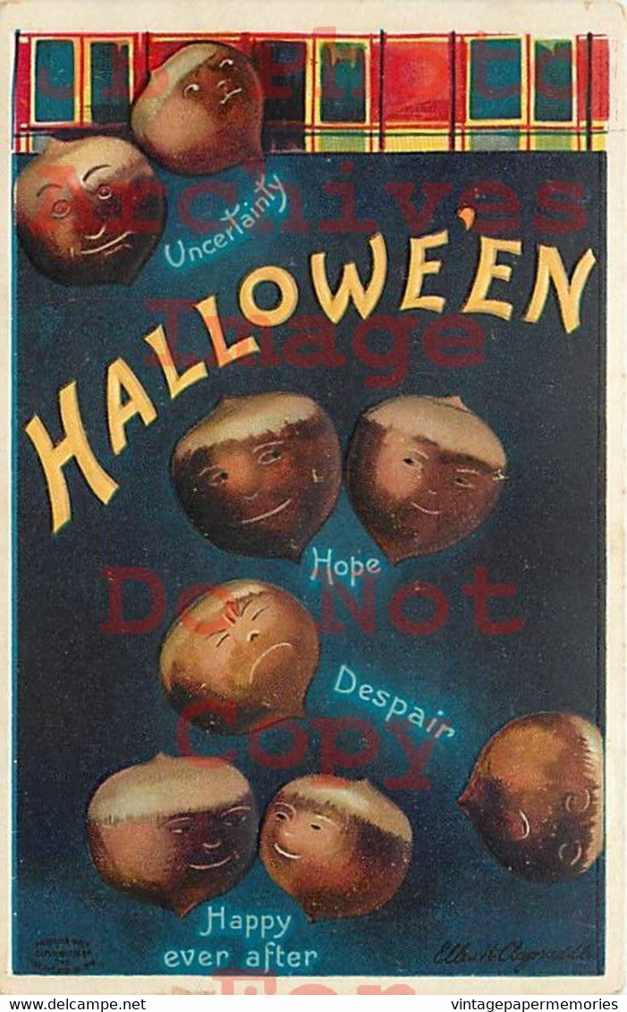 258501-Halloween, IAP No 978-2, Ellen Clapsaddle, Chestnuts Hope Despair Happy Ever After - Halloween