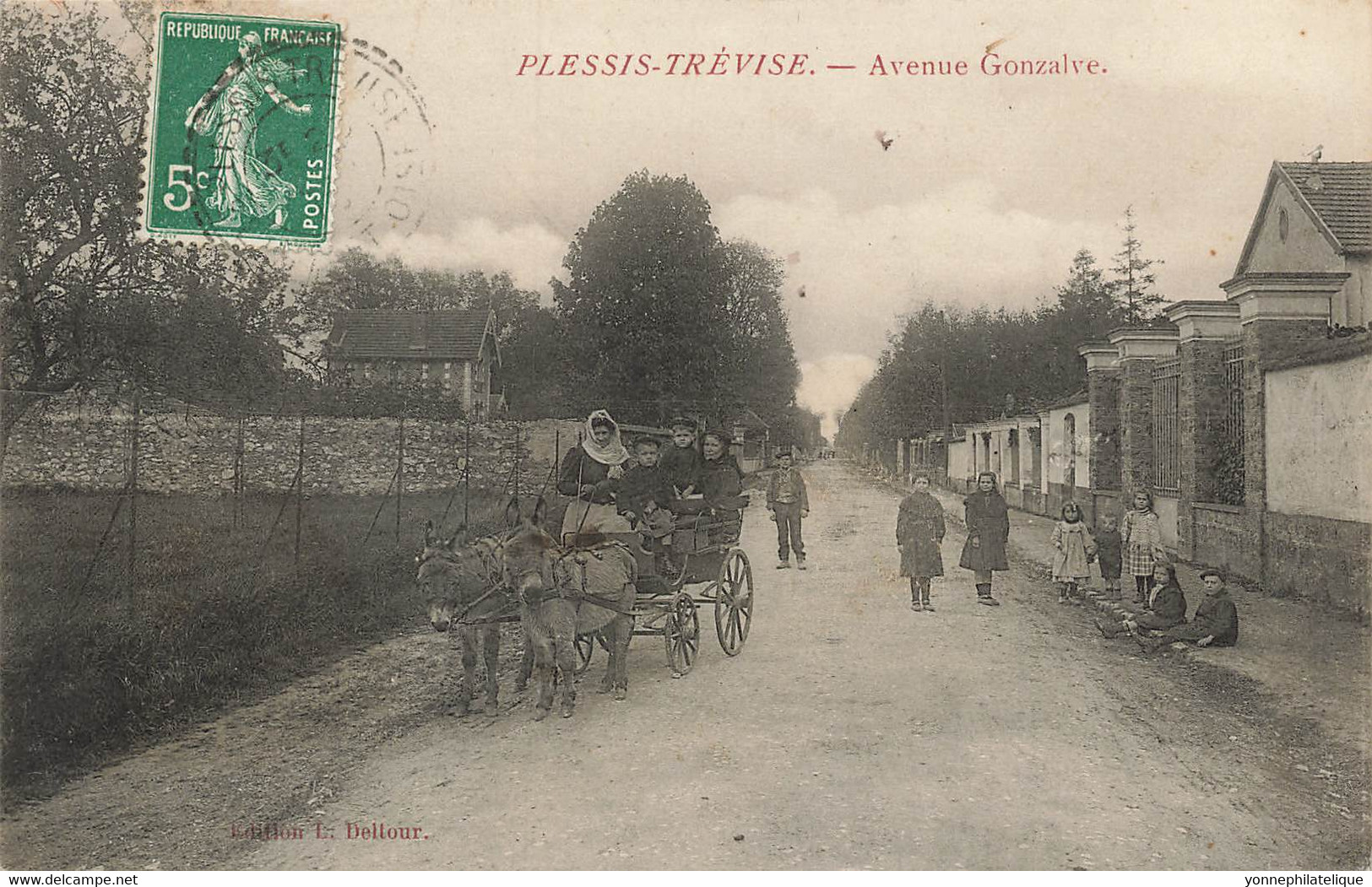 94 - VAL DE MARNE - LE PLESSIS-TRÉVISE - Avenue Gonzalve - Attelage D'ânes, Animation - 10552 - Le Plessis Trevise