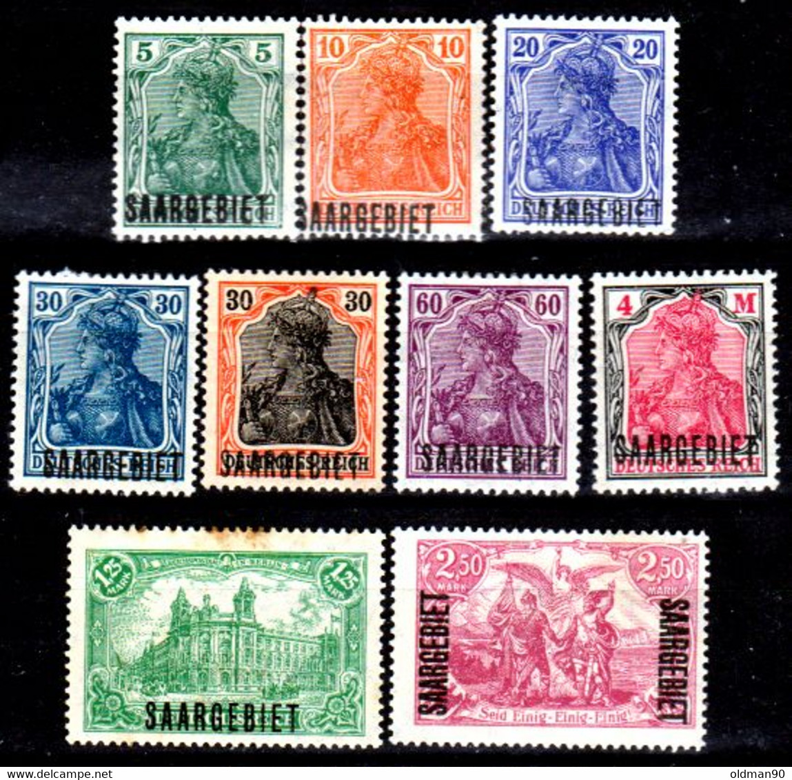 Sarre-48 - Original Values Issued In 1920 (+) Hinged - Quality In Your Opinion. - Other & Unclassified