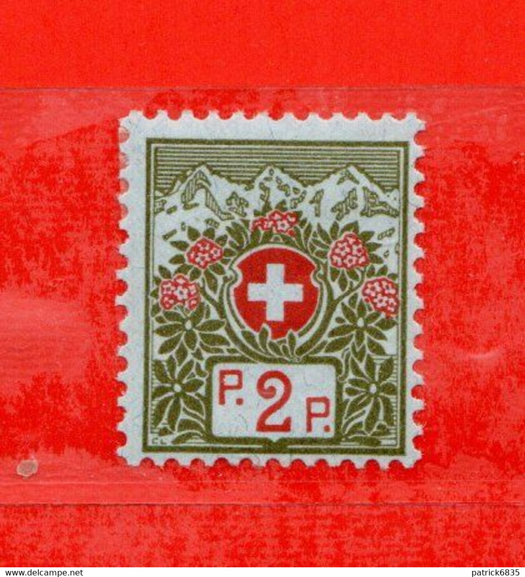 Svizzera* -1911 - Franchigia. Zum. 2B / Mi. 2II / Unif. 2.  MH * - Portofreiheit