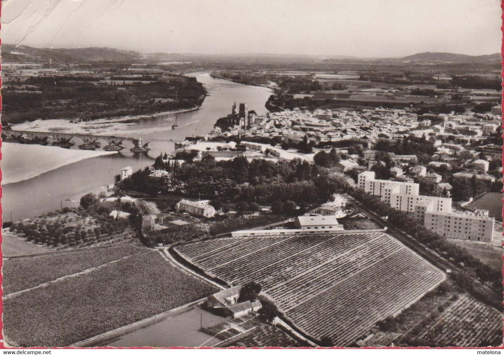 GARD PONT SAINT ESPRIT 1202 VUE GENERALE AERIENNE - Pont-Saint-Esprit