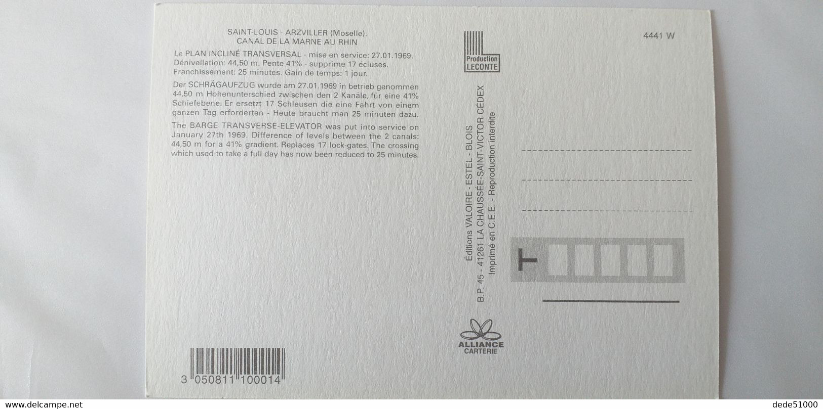 CPA - ARZVILLER 57 - CANAL DE LA MARNE AU RHIN - LE PLAN INCLINE TRANSVERSAL - Arzviller