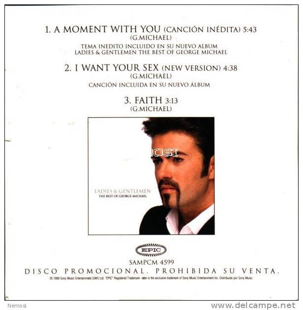 CD - George MICHAEL - A Moment With You (5.43) - I Want Your Sex (new Version - 4.38) - Faith (3.13) - PROMO - Collectors