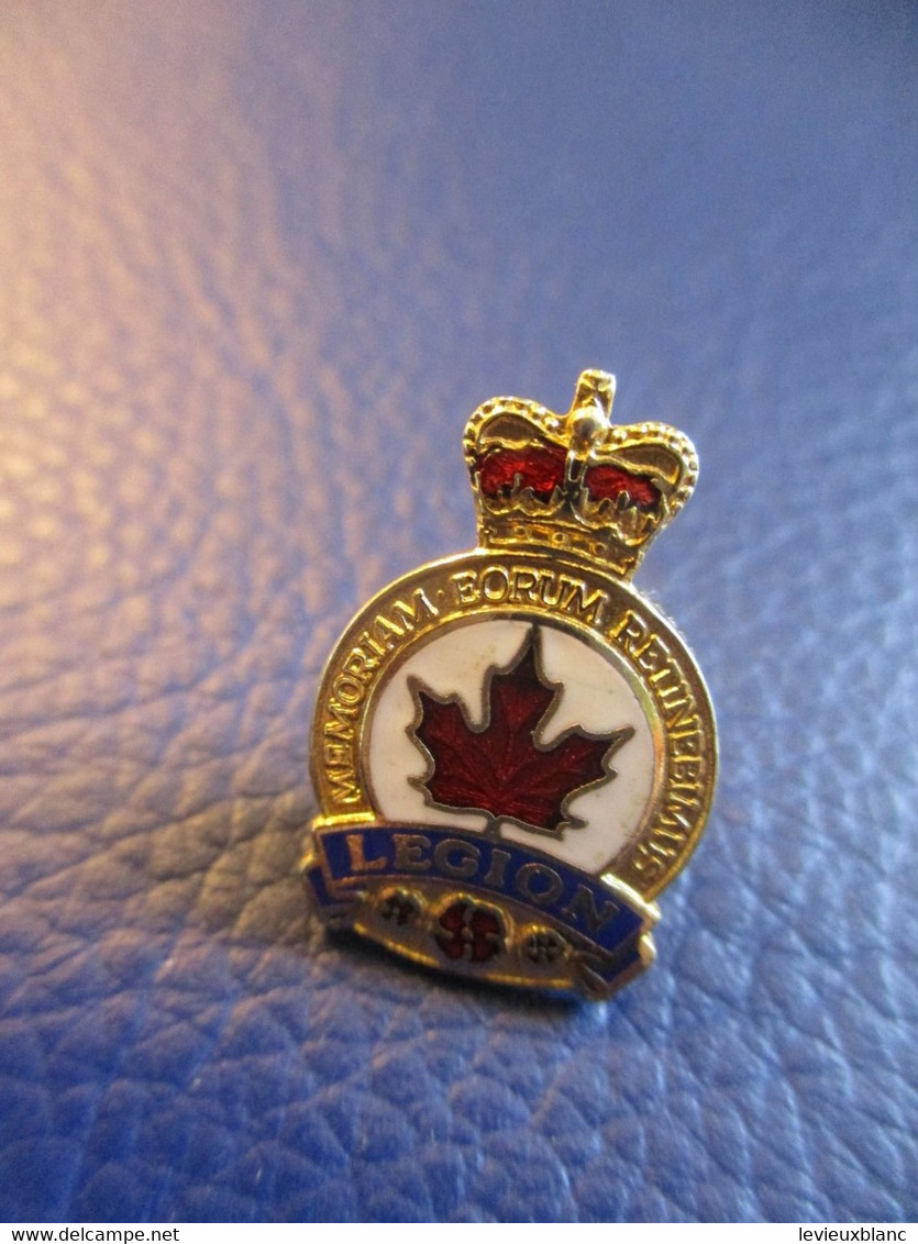 Militaria/ Canada/Petit Insigne Ancien De Boutonnière/ LEGION/memoriam Eorum Retinebimus/Vers1980-1990    INS72 - Luftwaffe