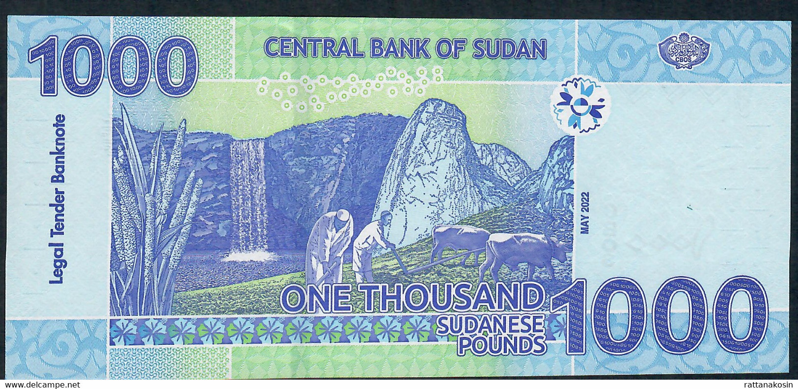 SUDAN NLP 1000 POUNDS  DATED MAY 2022 # KH    UNC. - Soudan