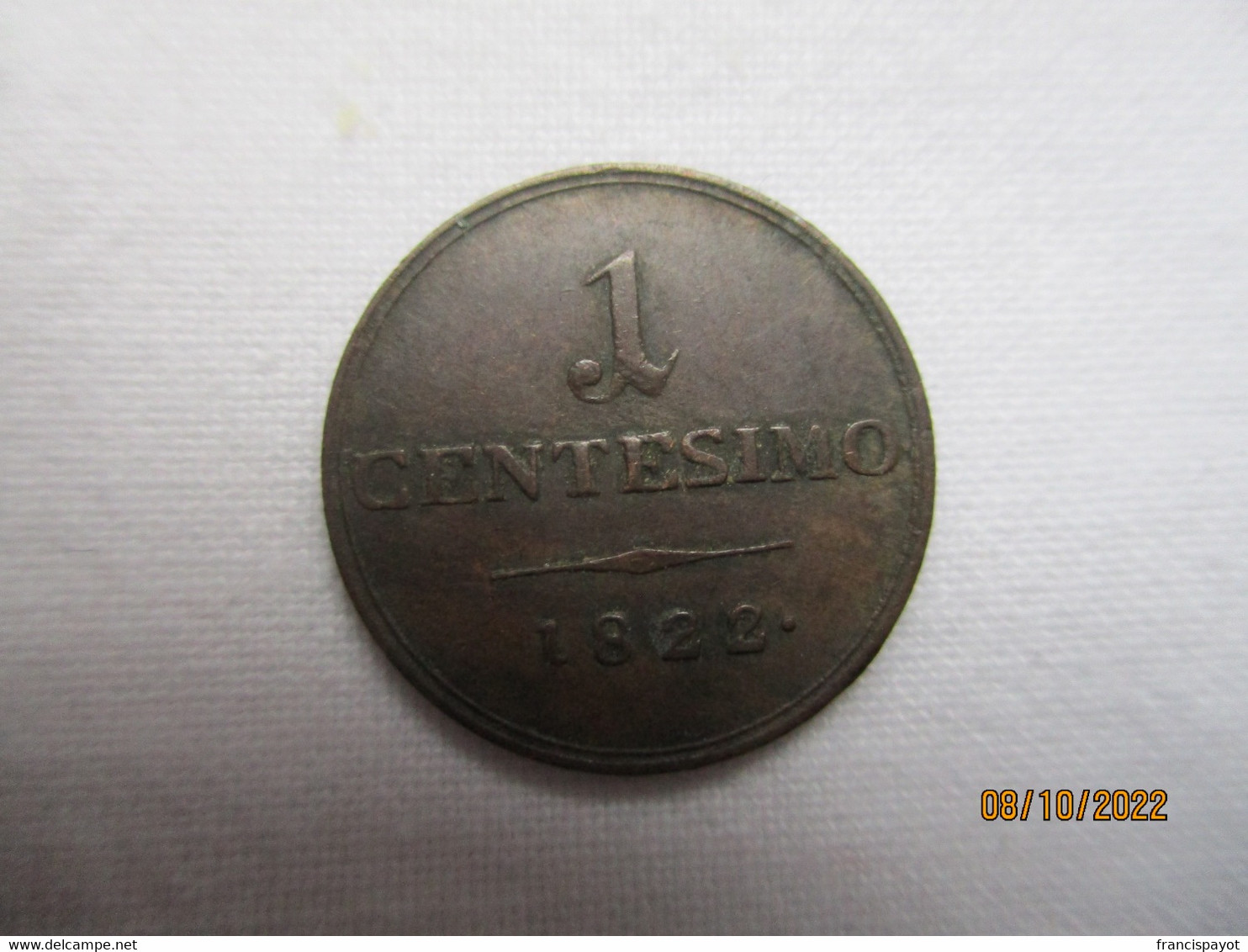 Italy: Lombardia - Venetia 1 Centesimo 1822 M - Lombardo-Veneto