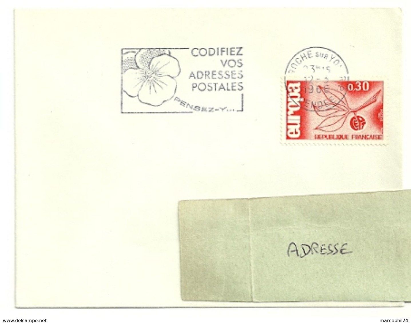 VENDÉE - Dépt N° 85 = LA ROCHE Sur YON 1966 = FLAMME SECAP Multiple Dite Pensée N° 1 = ' CODIFIEZ Vos Adresses Postales' - Code Postal