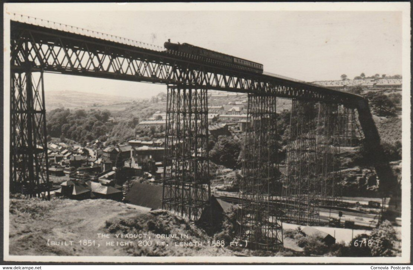 The Viaduct, Crumlin, Monmouthshire, 1958 - Valentine's RP Postcard - Monmouthshire