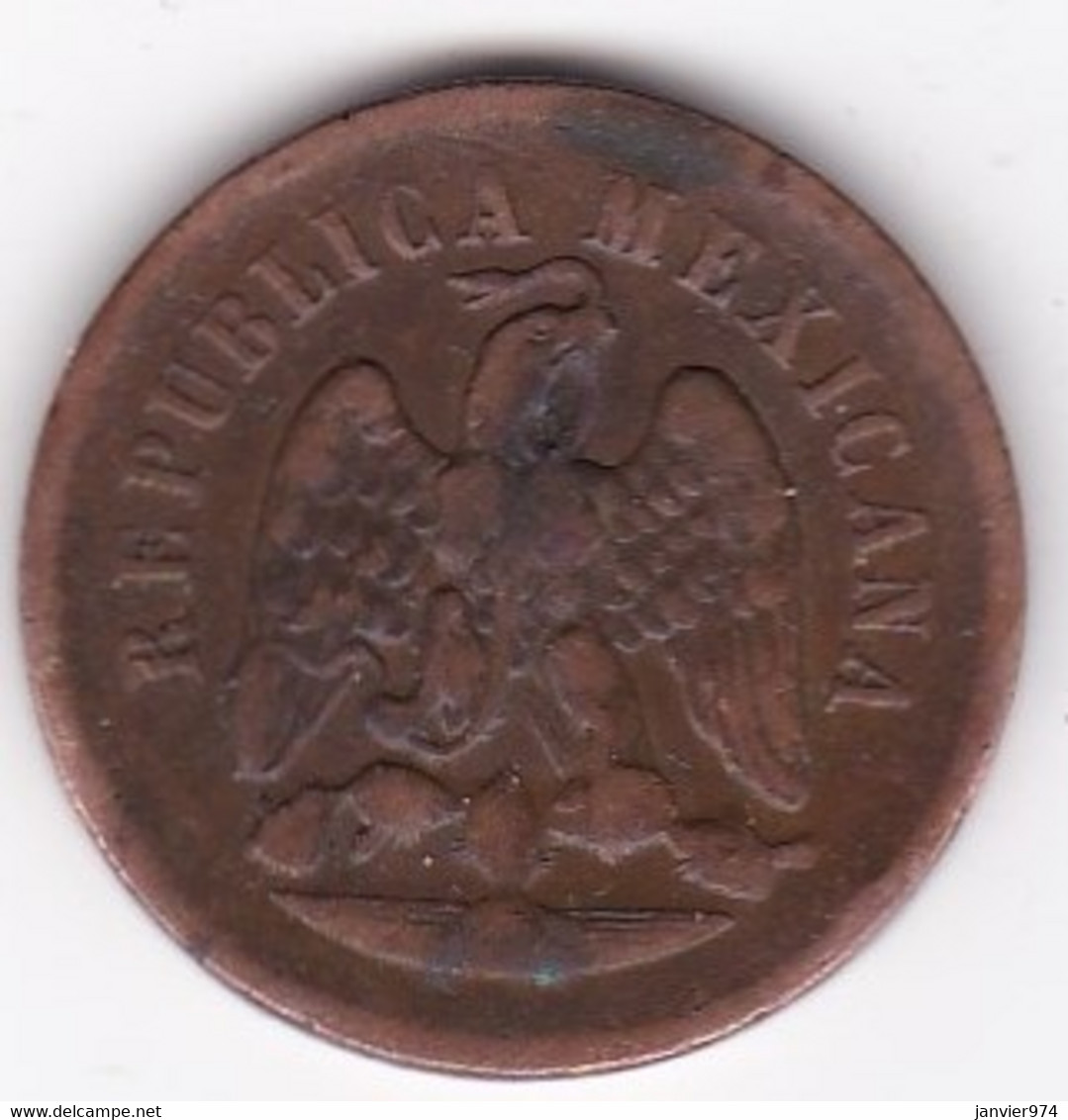 Mexique , 1 Centavo 1893 Mo. En Cuivre, KM# 391.6 - Mexique