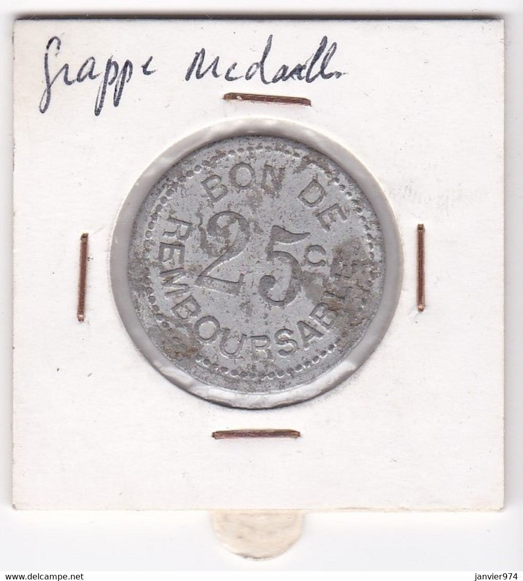 Sté Anonyme De La Grande Comore 25 Centimes 1915, Aluminium, Frappe Médaille,  Lec# 21 - Komoren