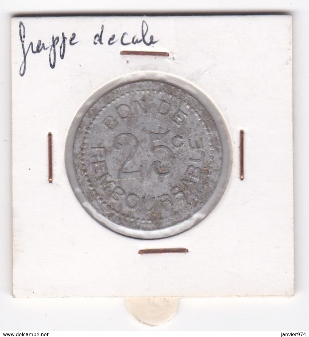 Sté Anonyme De La Grande Comore 25 Centimes 1915, Aluminium, Frappe Décalée ,  Lec# 21 - Komoren