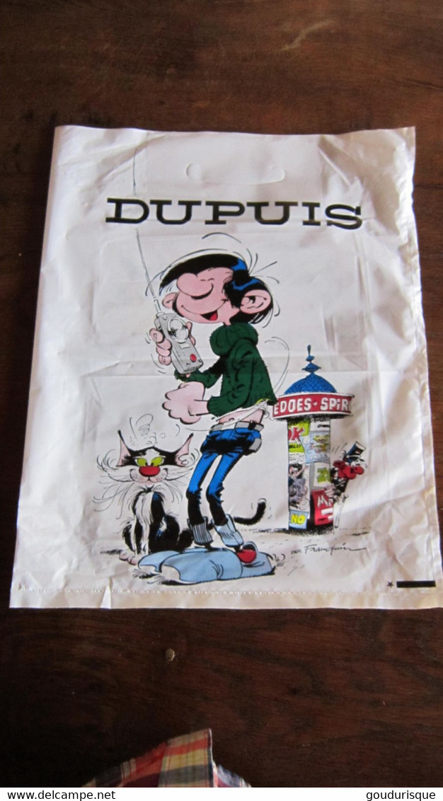 SAC PLASTIQUE PUBLICITAIRE : GASTON LAGAFFE DUPUIS FRANQUIN - Gaston