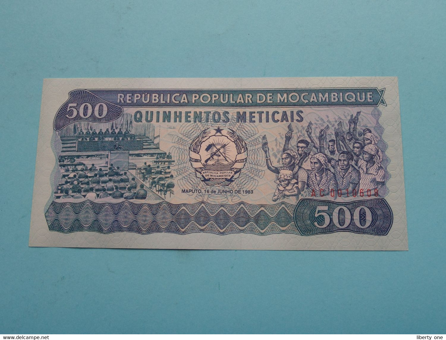 500 Quinhentos Meticais - 16 Juno 1983 ( AC0010608 ) Moçambique ( For Grade, Please See Photo ) UNC ! - Mozambique