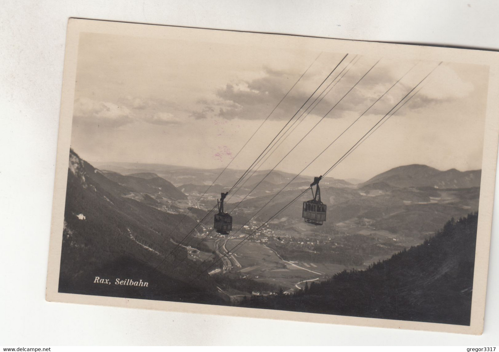 B7893) RAX - Seilbahn - 2 Gondeln Und Blick In S Tal ALT !! - Raxgebiet