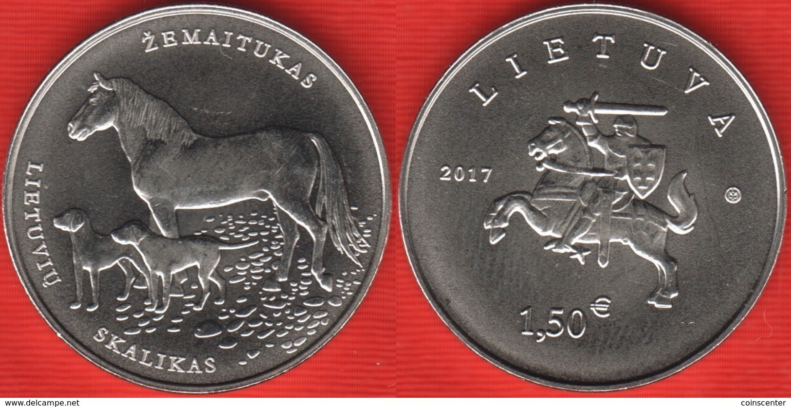 Lithuania 1.5 Euro 2017 "Hound And Zemaitukas" UNC - Litauen