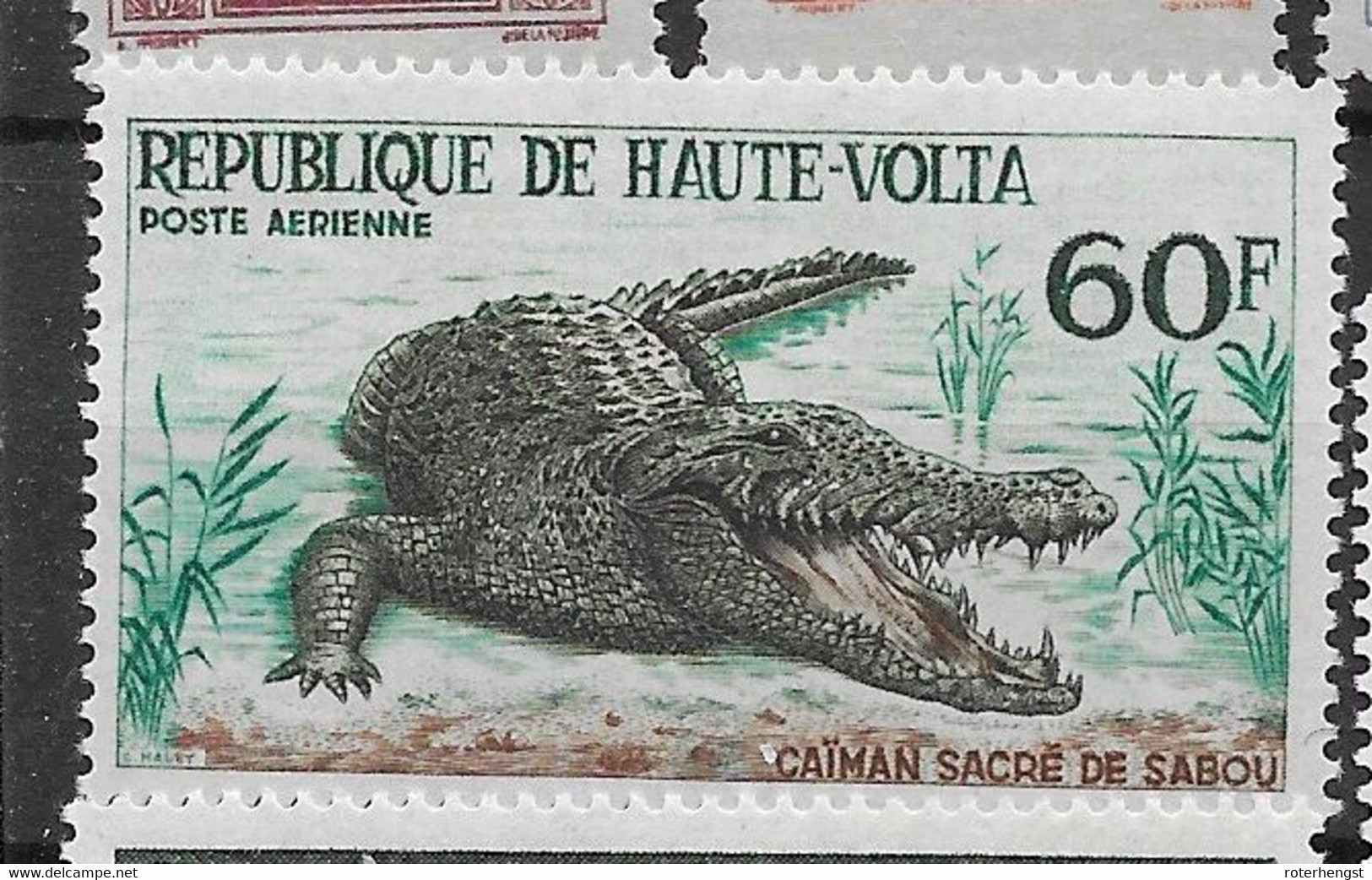 Upper Volta Mnh ** 8 Euros 1965 (two Scans) Tiger Crocodile - Haute-Volta (1958-1984)