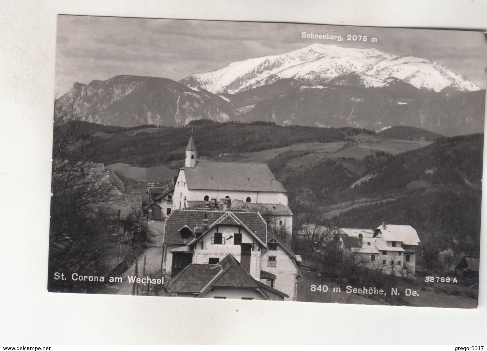 B7906) ST. CORONA Am Wechsel - NÖ - Kirche Straße Häuser - Wechsel