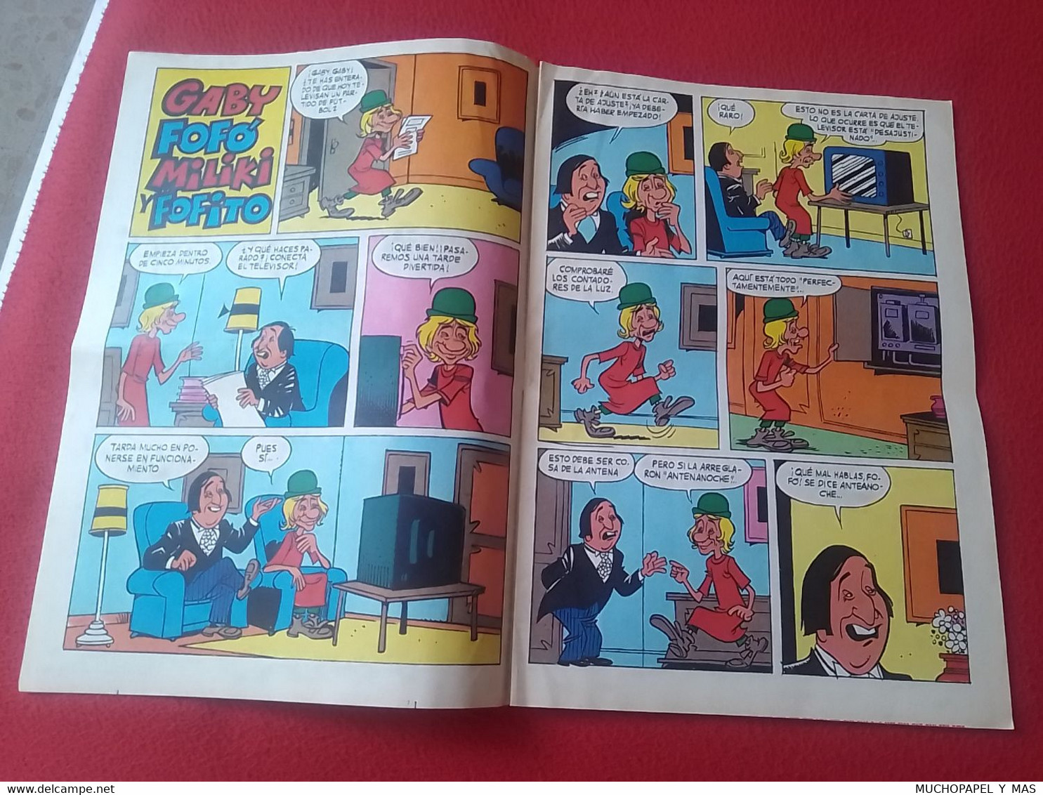 ANTIGUA REVISTA INFANTIL COMIC TEBEO COLE COLE GABY FOFO MILIKI Y FOFITO Nº 36 OCT. 1976 BRUGUERA LOS PAYASOS DE LA TELE - Cómics Antiguos