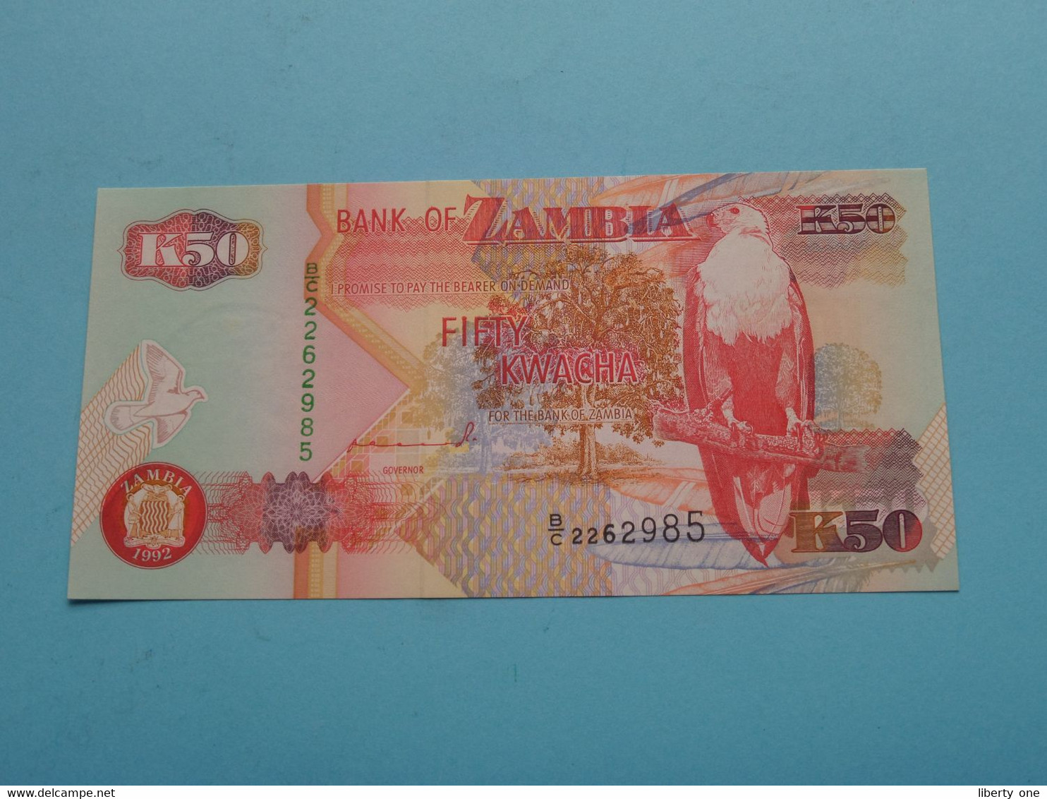 50 Fifty KWACHA > Bank Of ZAMBIA 1992 ( B/C2262985 ) ( For Grade, Please See Photo ) UNC ! - Sambia