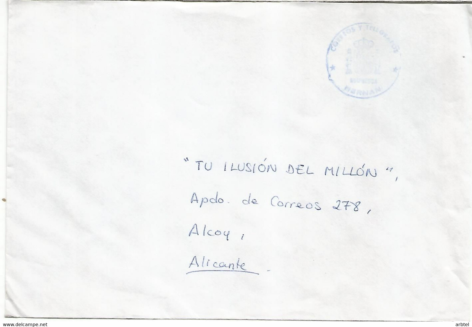 CC CON FRANQUICIA DE CORREOS HERNANI GUIPUZCOA - Franchise Postale