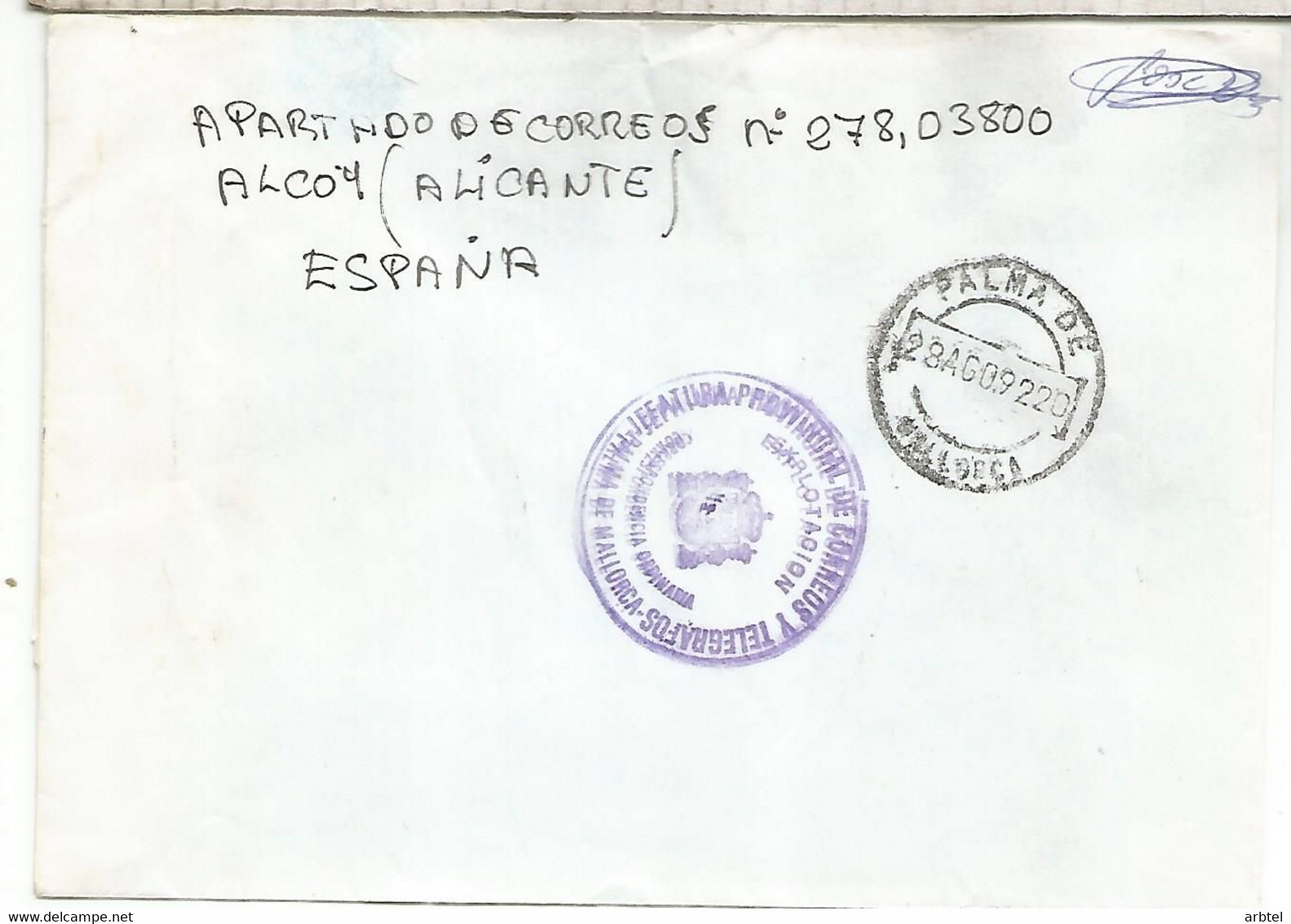 CC CON FRANQUICIA DE CORREOS PALMA MALLORCA - Franchigia Postale