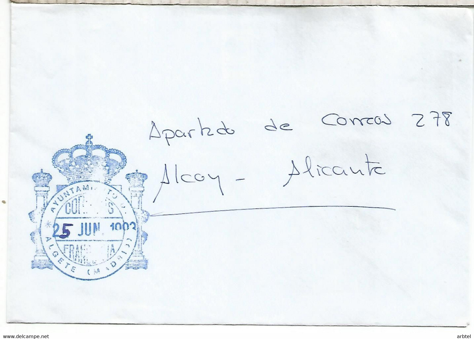 CC CON FRANQUICIA DE AYUNTAMIENTO DE ALGETE MADRID - Postage Free