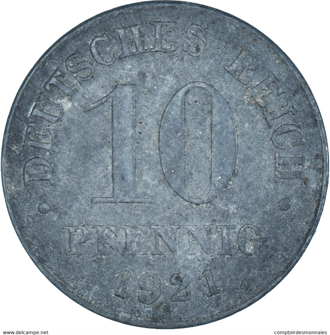 Monnaie, Allemagne, 10 Pfennig, 1921 - Sonstige & Ohne Zuordnung